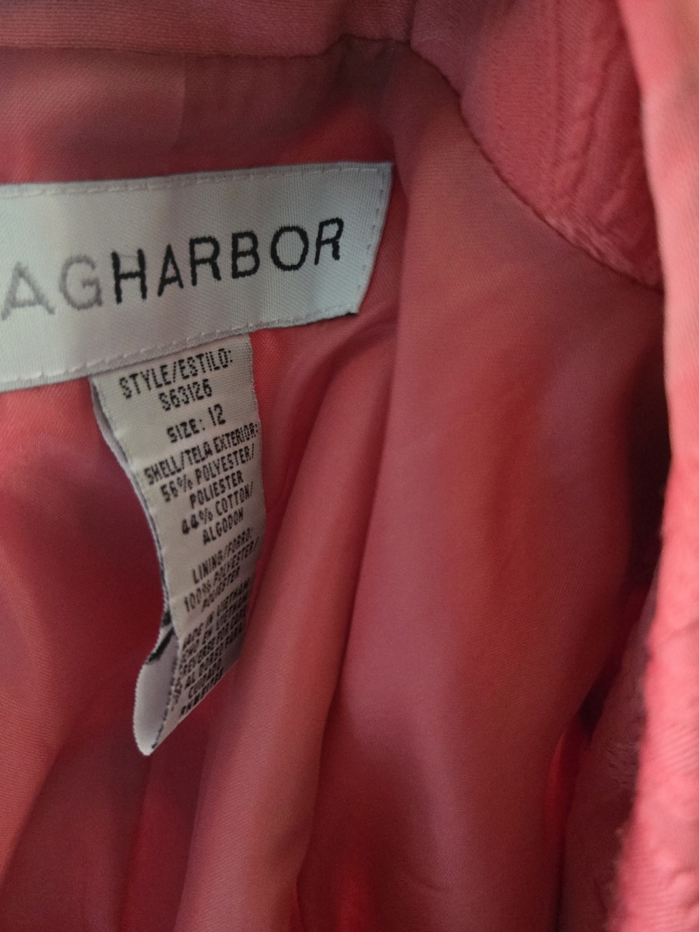 Sag Harbor Vintage Coral Floral Cottagecore Women's 12 Coastal Grandma Blazer - Picture 3 of 7